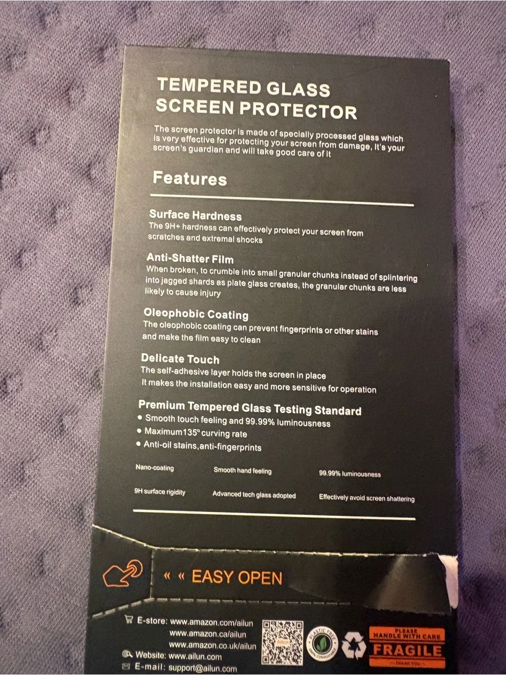 Ailun Tempered Glass new 3 pack Screen Protector for iPhone 8,7 6, 6s